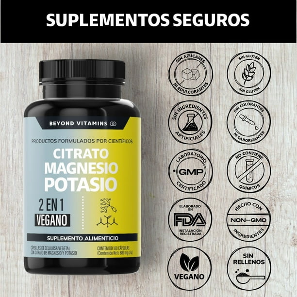 Citrato de Potasio Puro  VITOLAMIN® 180 tabletas vegetarianas de
