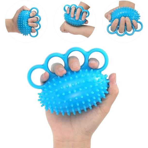  Yogi - Pelotas antiestrés con correa de agarre para el dedo, pelotas  antiestrés para adultos, pelotas de entrenamiento de fuerza de agarre,  alivio de ansiedad y estrés, pelota antiestrés para apretar, 