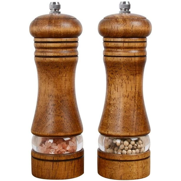 Wood Pepper Grinder Pepper Mill Adjustable Coarseness Wooden Pepper Mill  Ceramic Grinding Mechanism Salt Mill Refillable - Buy Wood Pepper Grinder  Pepper Mill Adjustable Coarseness Wooden Pepper Mill Ceramic Grinding  Mechanism Salt