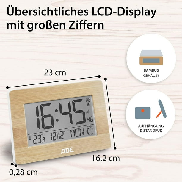 Reloj Digital LCD pared radiocontrolado