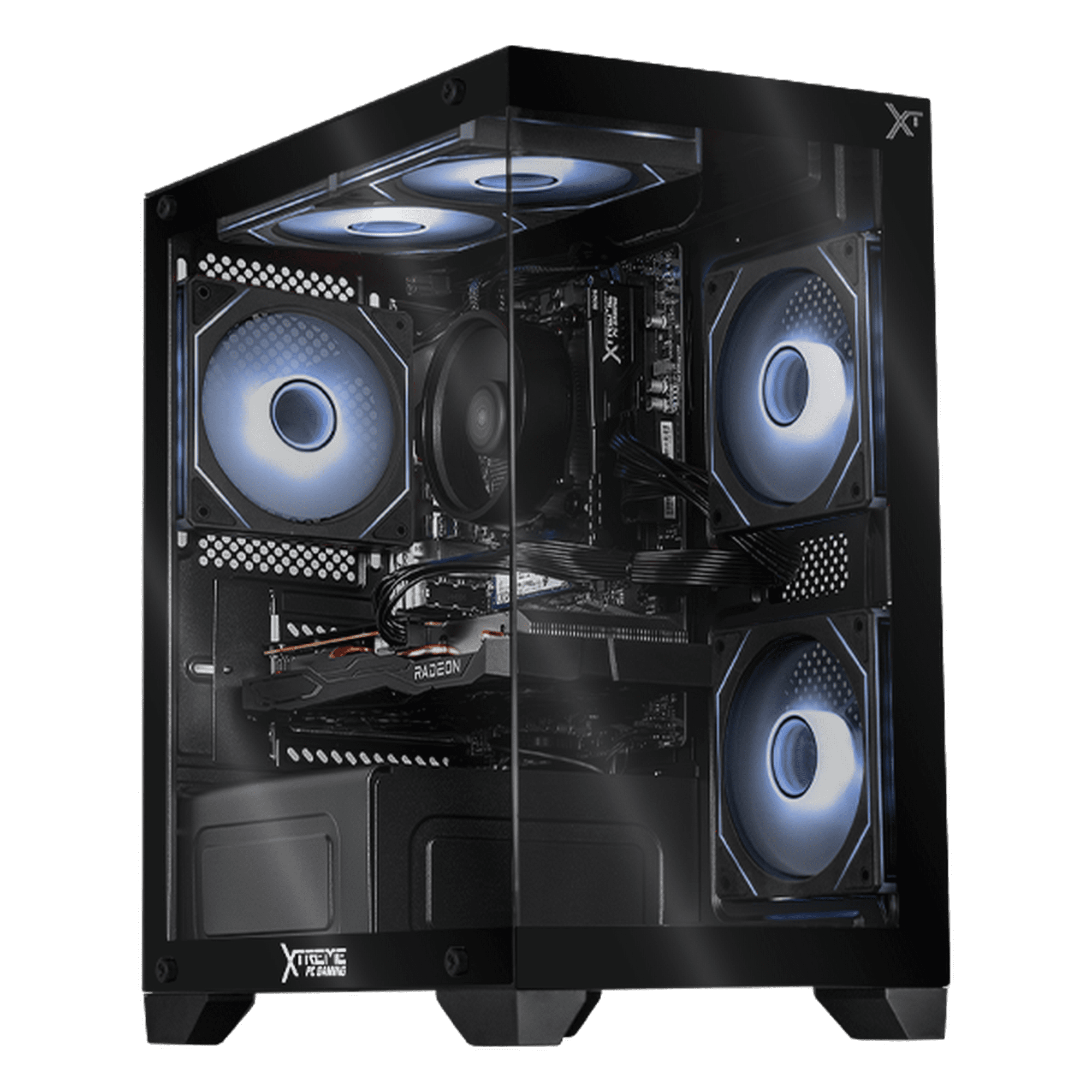 Computadora gamer xtreme pc gaming amd radeon rx 6600 ryzen 5 5500 16gb ssd 500gb wifi black experiencia de juego fluida en nivel medio