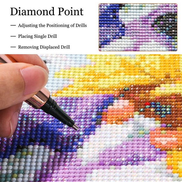 Cuadros Decorativos Pintura de diamante 5D DIY Taladro redondo completo Kit  de búho de taladro AB parcial 35x45cm Wdftyju embutido en tela
