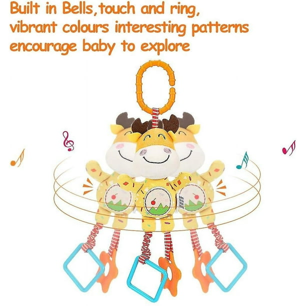 Juguetes para bebés de 0, 3, 6, 9, 12 meses, cascabeles para bebés,  sonajeros para bebés, cochecito de desarrollo temprano de felpa suave,  juguetes para bebés, regalos de cumpleaño YONGSHENG 1327534103397