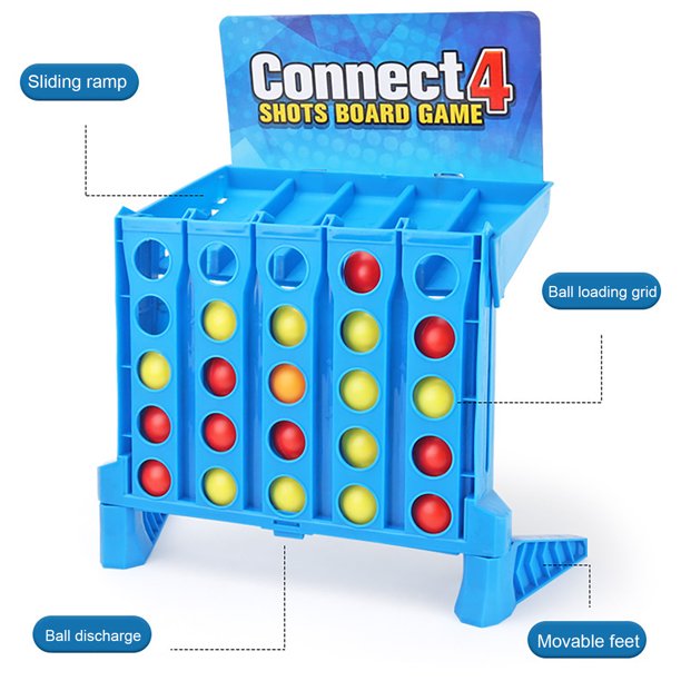 Connect Bouncing Ball 4 Jogos de Tiro, Clássico 4 fileiras Connect 4 Jogos  de Bola Brinquedos Educativos, Pais-filhos Jogos Multijogador Interativos