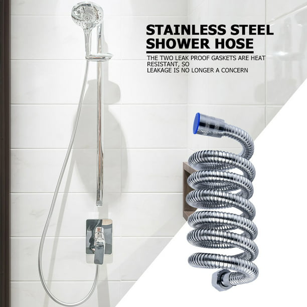 Manguera de ducha universal flexible antitorsión de acero inoxidable para  cabezal de ducha de mano, accesorios de repuesto de baño (100 pulgadas