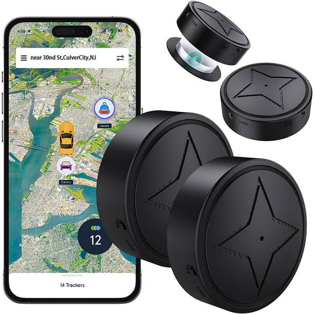 Rastreador GPS para vehículos, rastreador GPS magnético oculto para coche,  20000 mAh, batería de larga duración, dispositivo de seguimiento GPS en