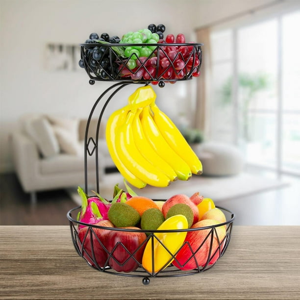 Frutero grande para encimera de cocina, cesta de frutas para cocina,  almacenamiento de frutas y verduras, soporte de frutas, cesta de productos