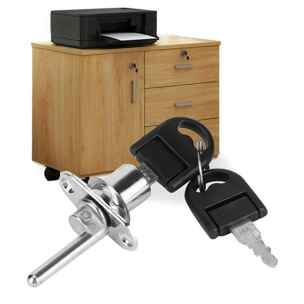 Cerradura de cajón de gabinete con lengüeta de bloqueo automático 【Con  llave similar】Cerradura de armario para muebles, cerradura de escaparate