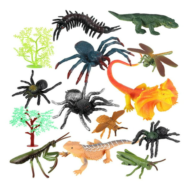 s de de plástico Juguetes Educación Selva Conjunto 1 14 piezas Sunnimix  figuritas de insectos salvajes