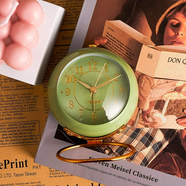 Despertador de reloj de escritorio silencioso vintage con reloj