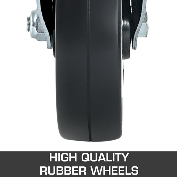 Juego de 2 ruedas giratorias industriales de alta resistencia, rueda de  goma de 8 pulgadas y 10 pulgadas, sin marcas de piso, rueda de absorción de