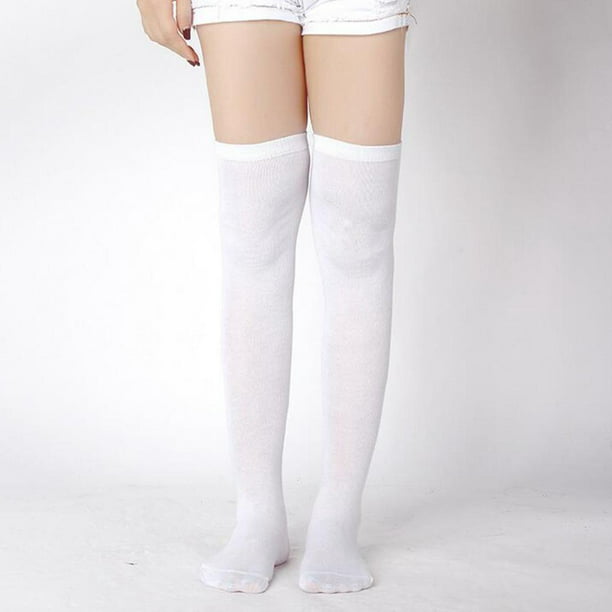 2 pares de calcetines altos para ñas para mujer, medias suaves