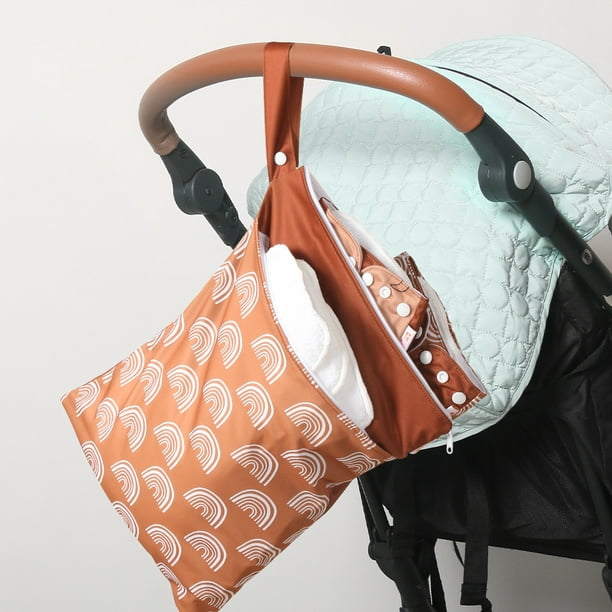 Bolsa de viaje Wet Dry para secar, resistente al agua y resistente con  cremallera, bolsa pequeña para pañales de tela para bebé, ropa sucia, traje  de