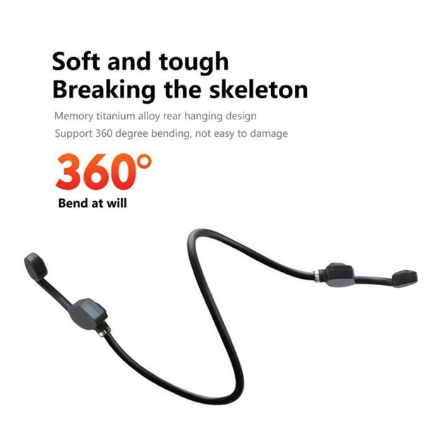 Auriculares de conducción ósea, auriculares de oreja abierta Bluetooth 5.3  Auriculares deportivos con micrófono, IPX5 a prueba de sudor ligeros