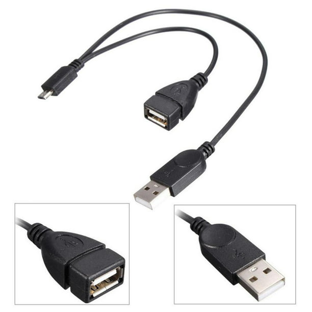 CableWholesale adaptador USB OTG con OTG USB Micro B macho a USB tipo A  hembra y USB on the go (30u2 – 21000)