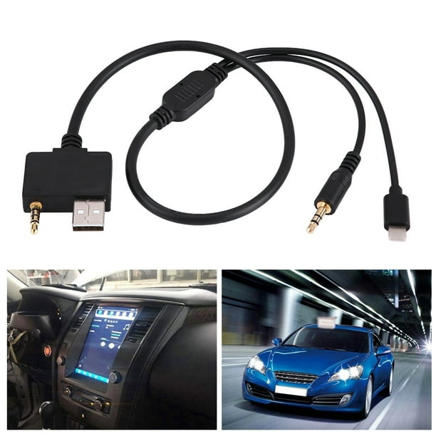 Cable adaptador auxiliar de Audio para coche, para Hyundai, KIA, IPOD,  IPAD, IPHONE