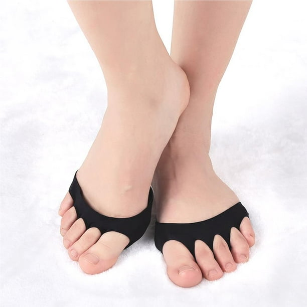  BAN.P Calcetines de algodón para mujer con volantes de cinco  dedos de color sólido con 5 dedos cortos desodorantes calcetines con dedos  Soks (Color : 04, tamaño: US 5-8.5 (EUR 35-40)) 