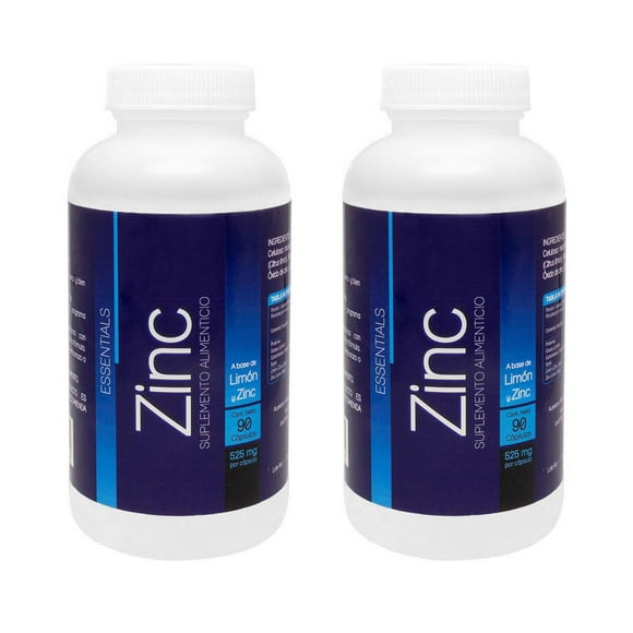2 pack zinc nls essentials frasco de 90 capsulas