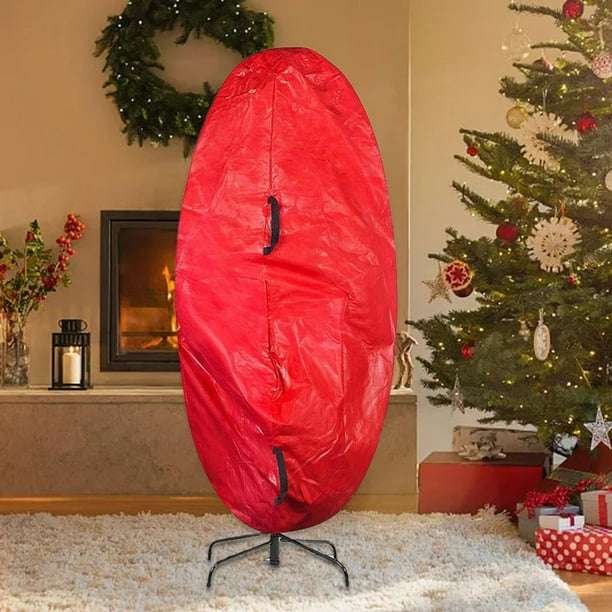 Bolsa de almacenamiento para el árbol de Navidad, soporte para saco con  cremallera, bolsa de árbol de Navidad vertical Premium, organización Rojo A  Sunnimix Estuche de almacenamiento