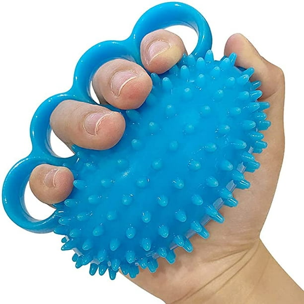 Pelota de agarre, pelota de rehabilitación azul para manos, pelota de  masaje para manos con protuberancias blandas