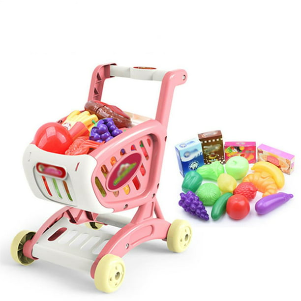  DEE - Carrito de compras multifunción para niños, carrito de  supermercado, juguete de juguete, niña, niño, casa de juego, almacenamiento  de coche, camiones de mano, amarillo : Todo lo demás