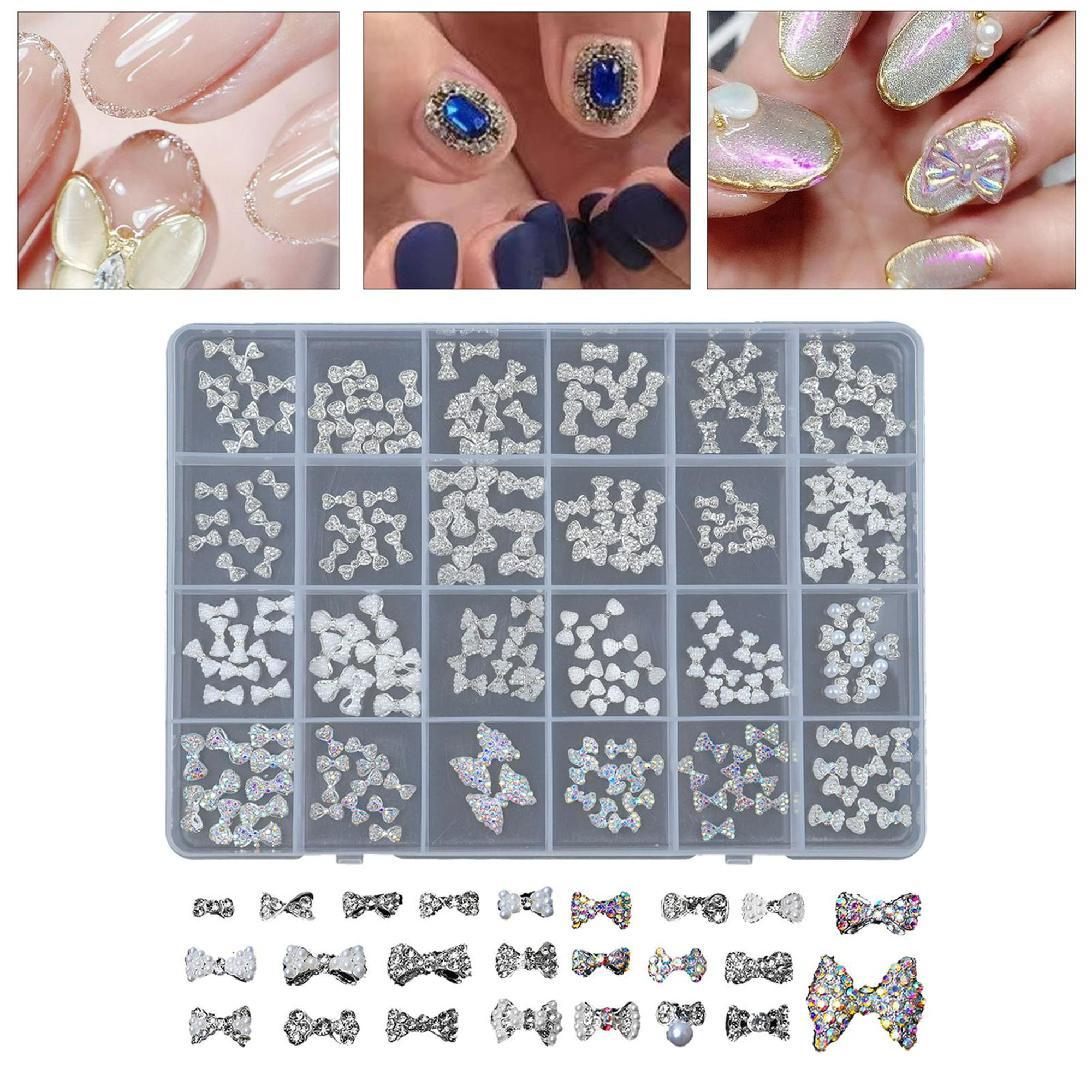 AB Crystal Rhine para uñas, de cristal para uñas trasera plana, lentejuelas  para uñas, cristales para uñas, para suministros de Yinane Uñas De