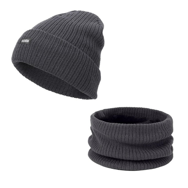 6 Color para hombre de invierno de lana para tejer gorro cálido diario  Slouchy sombreros gorro