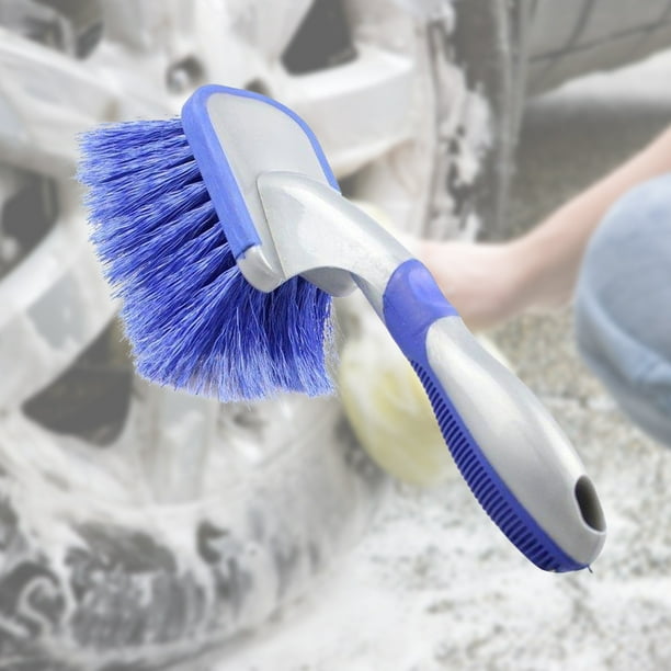 Cepillo para ruedas de coche Limpiador suave para llantas de neumáticos  para limpieza de coches (cepillo de cubo azul) Likrtyny Accesorios para  autos y motos