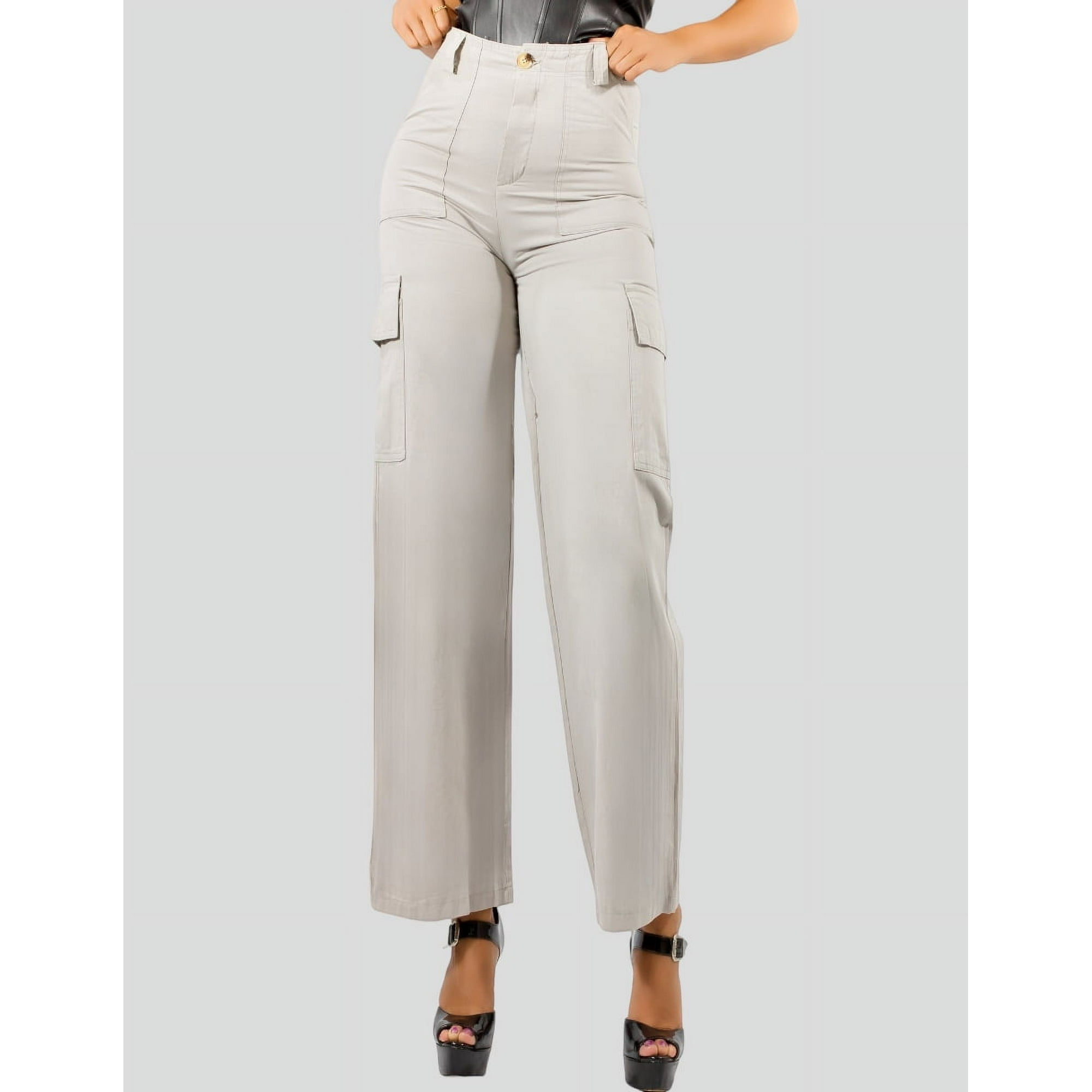 Pantalón Cargo Mujer Wide Legs Pantalones Anchos Mom Jeans