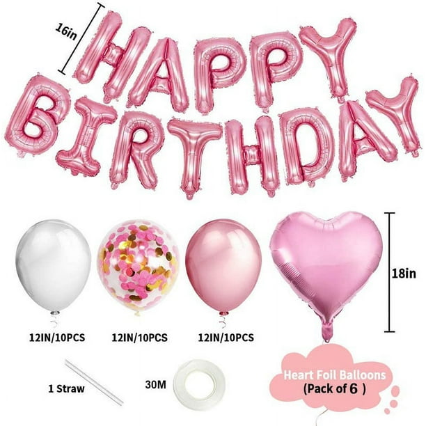 Set de globos 10pcs Feliz Cumpleaños 60 