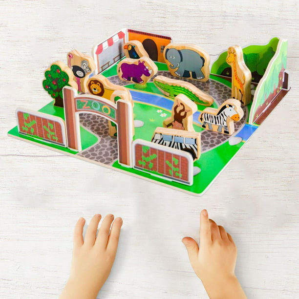 Papel de rompecabezas 3D de animados, rompecabezas tridimensional, juguetes de iluminación, modelos de ensambje, juguete educativo de desarr zoo Baoblaze de papel | Walmart en línea