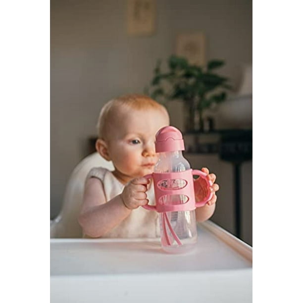 Dr.Brown's El Salvador - Vaso para bebés con pajita suave y blanda  realizada 100% en silicona, ideal para niños de +6 meses. Están diseñadas  para que el bebé aprenda a beber solito