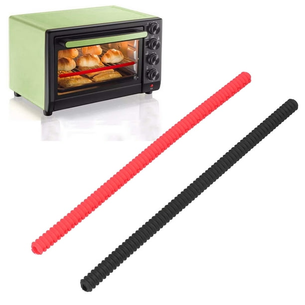 Protectores para horno – Paquete de 4 cubiertas de silicona resistentes al  calor para horno de 14 pulgadas de largo, protector de borde para estante