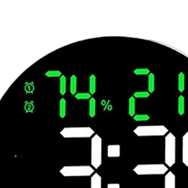 Reloj de pared digital Temperatura Mes Fecha Visualización Silencioso  Electrónico Soledad reloj digital de pared