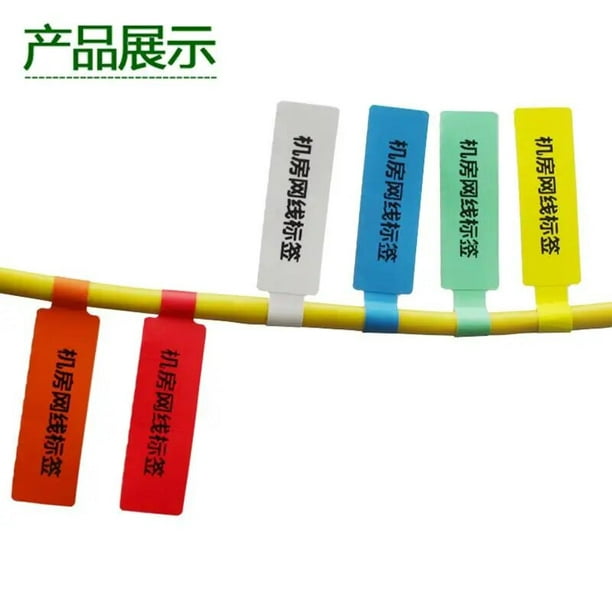 Etiquetas adhesivas impermeables para cables, marcador de cable de