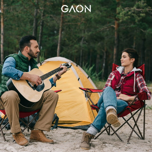 2 Sillas Camping Y Playa Plegable Portatil Para Exteriores Gaon Rojo 2  Piezas Gaon Camping
