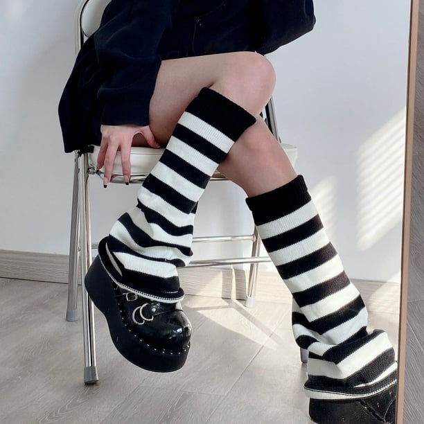 Calentadores de piernas de invierno Calentadores de piernas Bola de lana de  punto Lolita Knee High Foot Cover Calcetines