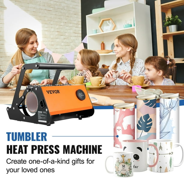 Prensa de calor para tazas VEVOR, máquina de prensa de calor para vasos de  20 oz