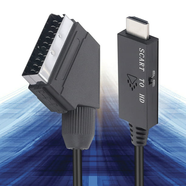 Adaptador / convertidor Scart - HDMI Negro 720P/1080P FullHD