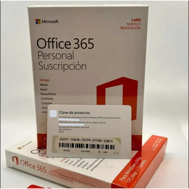 Suscripción Microsoft Office 365 Personal Español Microsoft Microsoft 365  Personal OFFICE 365