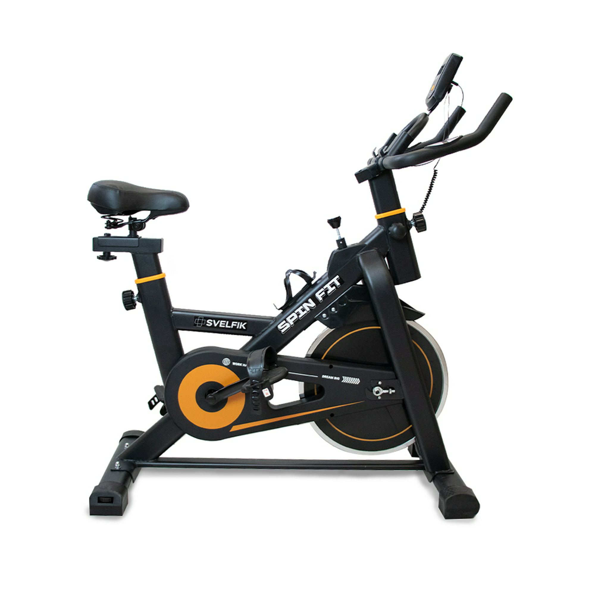 Bicicleta Spinning Fija Estática Disco 8 Kg Fitness Ayara Bici01 Negro
