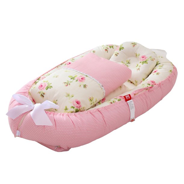 Cama nido suave portátil para bebé, cuna plegable de viaje para dormir, cuna  parachoques para bebés Fivean unisex