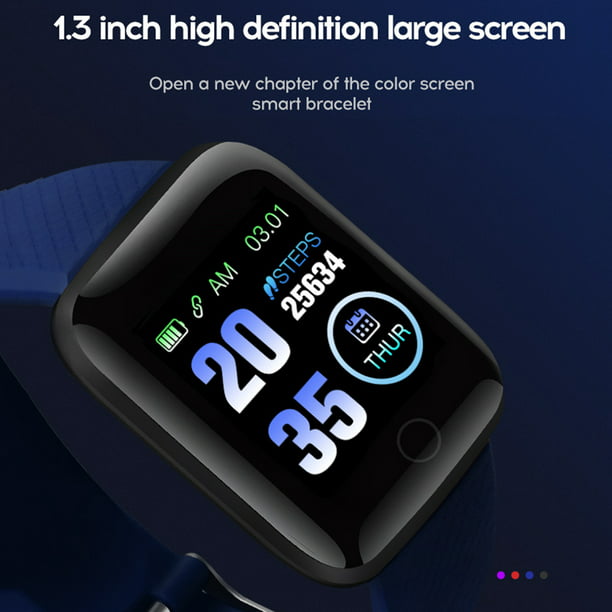  FitMaker - Reloj de pulsera de actividad con monitor de ritmo  cardíaco, resistente al agua, contador de pasos, contador de calorías,  podómetro, para niños, mujeres, Android e iOS : DAPRIL: Deportes