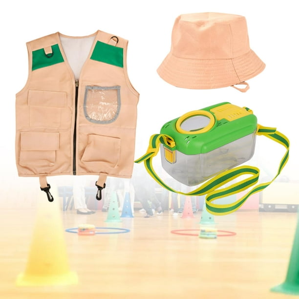 Kit de Explorador para niños: Chaleco, Sombrero, Prismáticos
