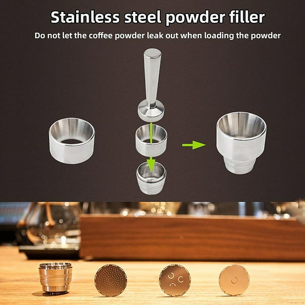Cápsulas de café reutilizables Filtro de café recargable Accesorio universal  extraíble 60ml Sunnimix Cápsula de café