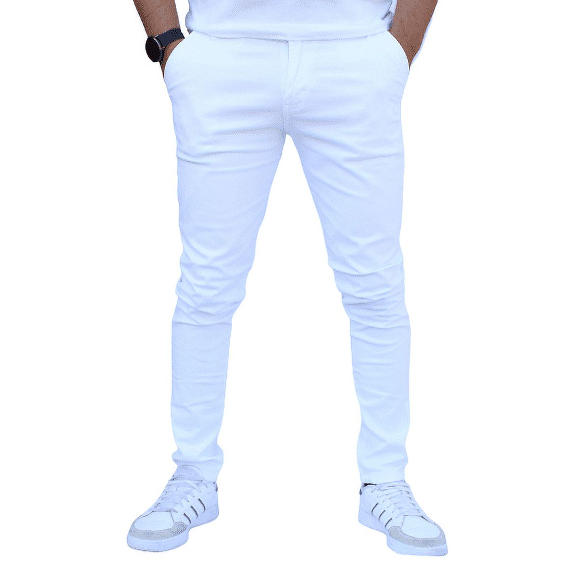 Pantalón skinny de gabardina stretch John Silver Skinny de gabardina color  blanco