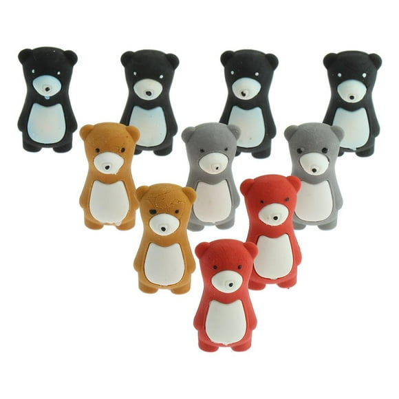 paquete de lápices de animales duraderos de rompecabezas útiles escolares  multicolor tal se describe baoblaze borrador de oso de dibujos animados