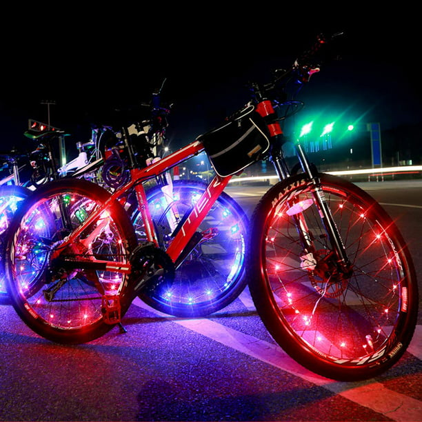 FeelGlad - Luz LED para rueda de bicicleta, 2 tiras de luces de