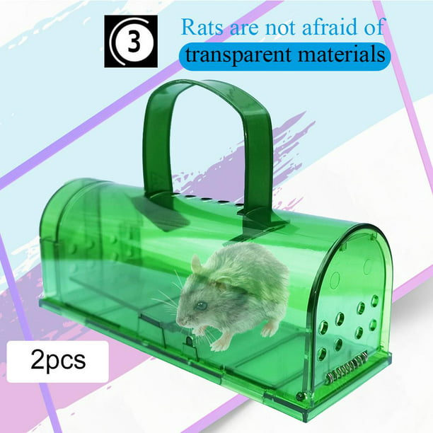 Jaula trampa para ratones y ratas de alta sensibilidad, efectiva y  reutilizable, para captura continua/Control de plagas - AliExpress