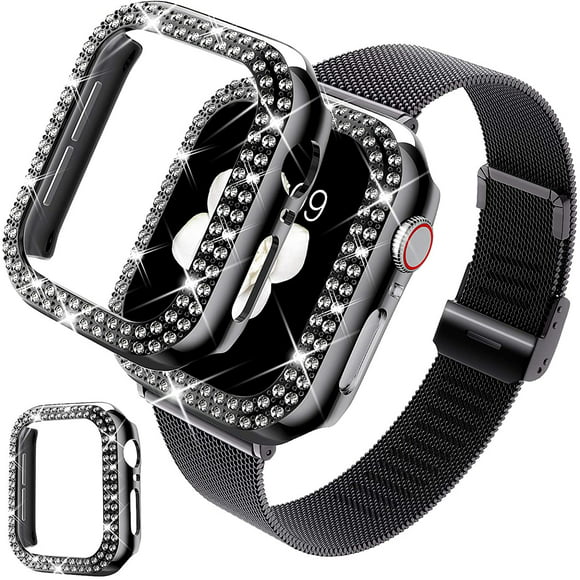 caja apple watch  correa negra de 3840 mm  caja negra de 38 mm adepaton wmzl13201